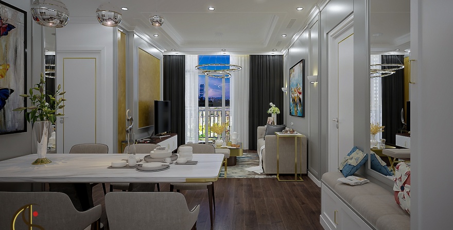 Thiết kế thi công nội thất căn hộ chung cư Vinhomes Central Park 