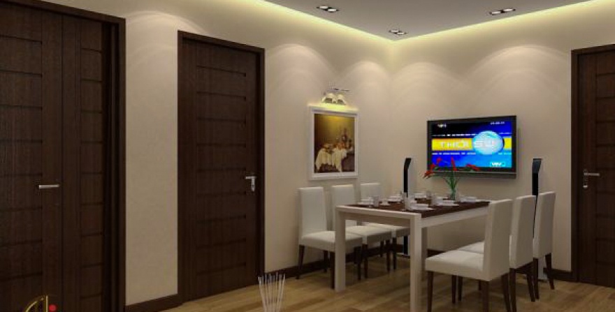 Thiết kế nội thất căn hộ chung cư KTX Thang Long 
