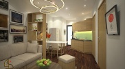 Thiết kế thi công nội thất căn hộ CH01A Doanh nhân Tower
