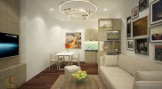 Thiết kế thi công nội thất căn hộ CH01B T36 Doanh nhân Tower
