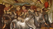 Tranh phù điêu em bé cưỡi trâu