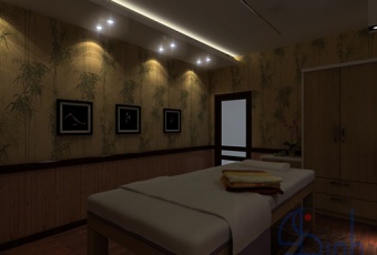Thiết kế phòng massage sauna nhà hàng sinh thái