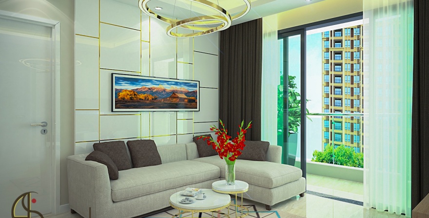 Thiết kế thi công nội thất căn hộ CA 20.07 KDC Đảo Kim Cương