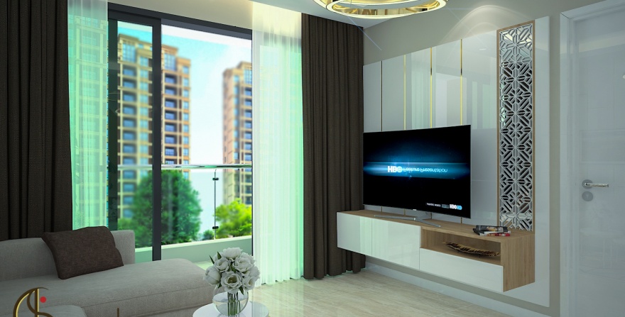Thiết kế thi công nội thất căn hộ CA 20.07 KDC Đảo Kim Cương