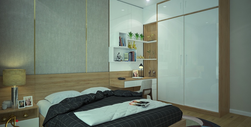 Thiết kế thi công nội thất căn hộ CA 20.07 KDC Đảo Kim Cương