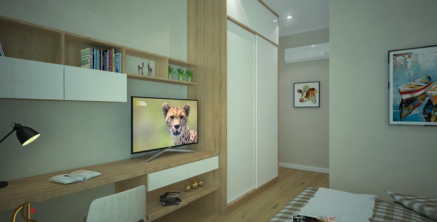 Thiết kế thi công nội thất căn hộ CA 20.07 KDC Đảo Kim Cương