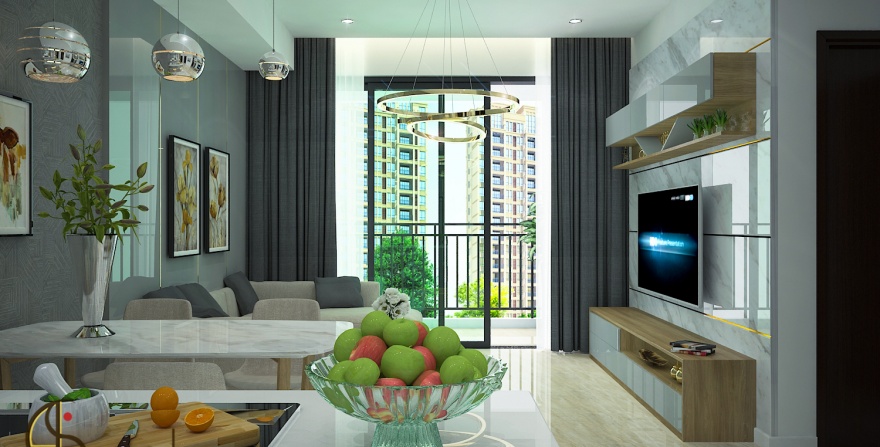  Thiết kế thi công nội thất căn hộ The Tresor