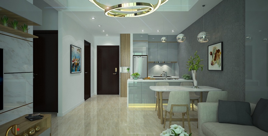  Thiết kế thi công nội thất căn hộ The Tresor