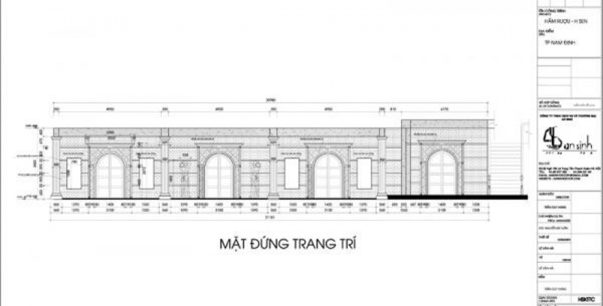 Thiết kế kiến trúc hầm rượu Hương sen