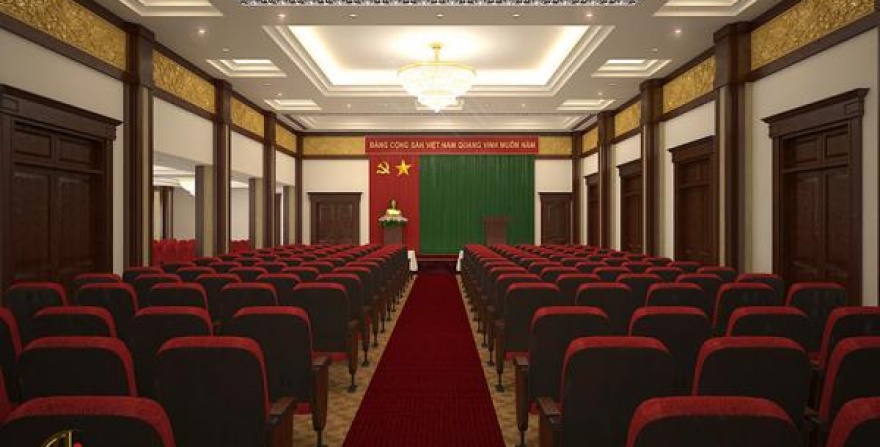 Thiết kế nội thất hội trường Bộ Lao động -Thương binh và Xã hội