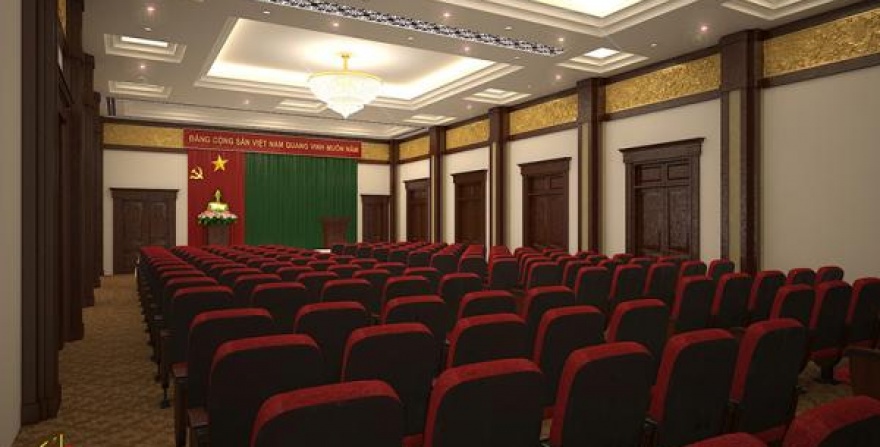 Thiết kế nội thất hội trường Bộ Lao động -Thương binh và Xã hội